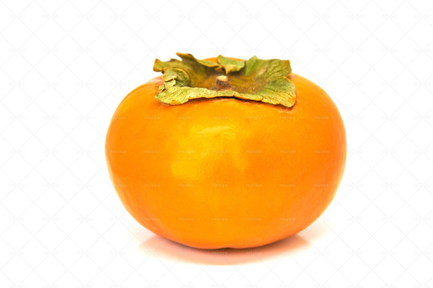 A Single Persimmon Fruit: Stock Photos