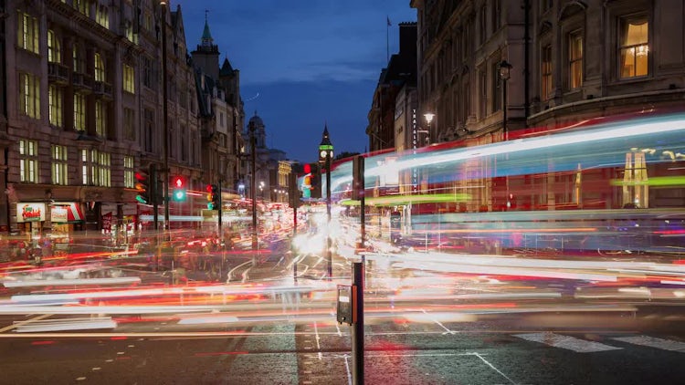 Time-Lapse Of Trafalgar Square : Stock Video