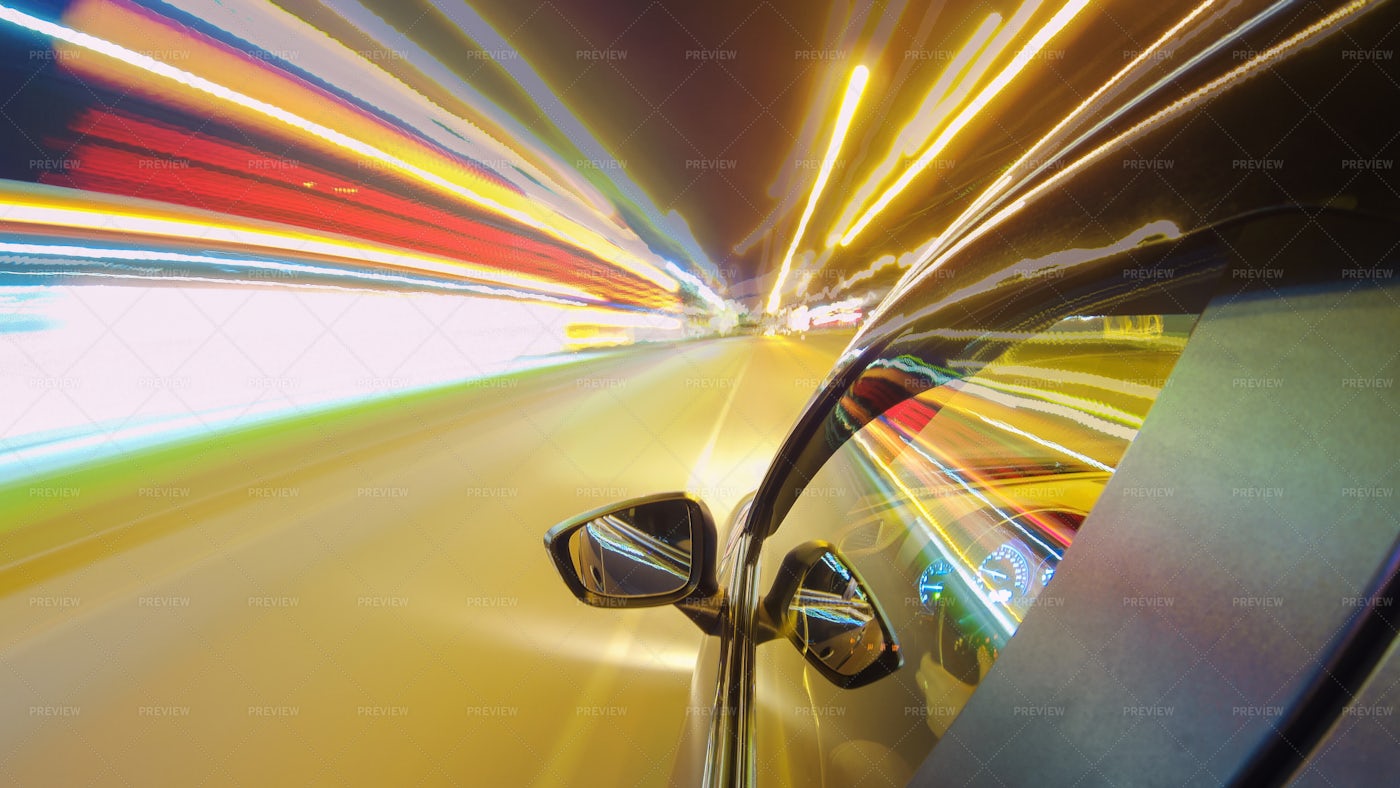 Driving Through The City: Stock Photos