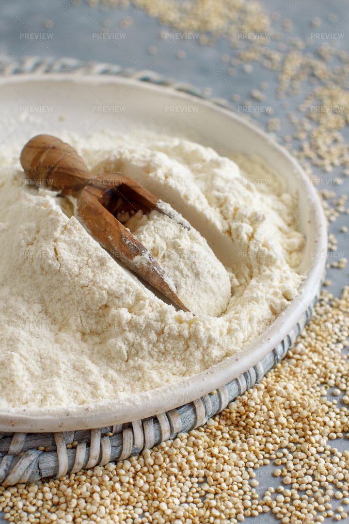 White Quinoa Flour: Stock Photos