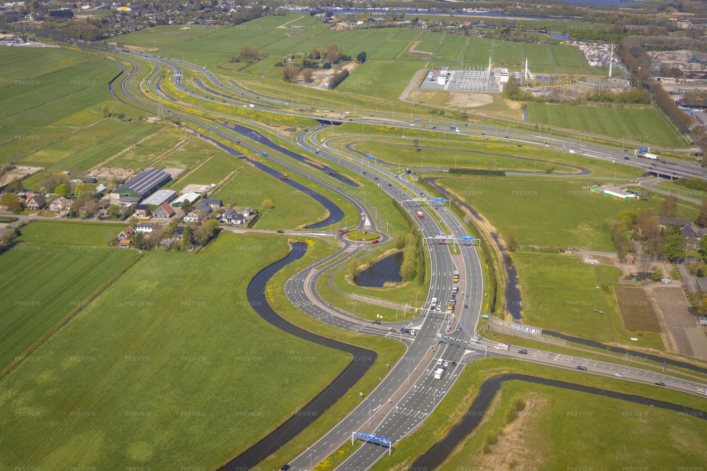 Motorway In Netherland: Stock Photos