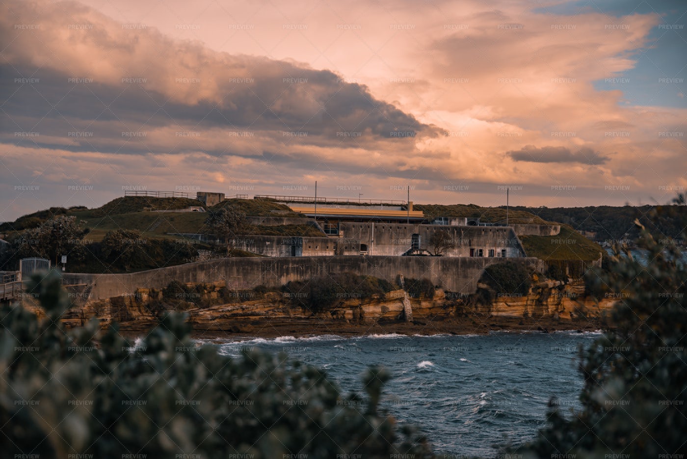 Sunset In An Island: Stock Photos