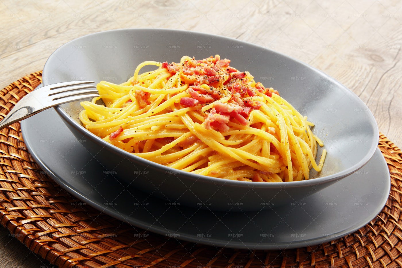 Spaghetti Carbonara: Stock Photos