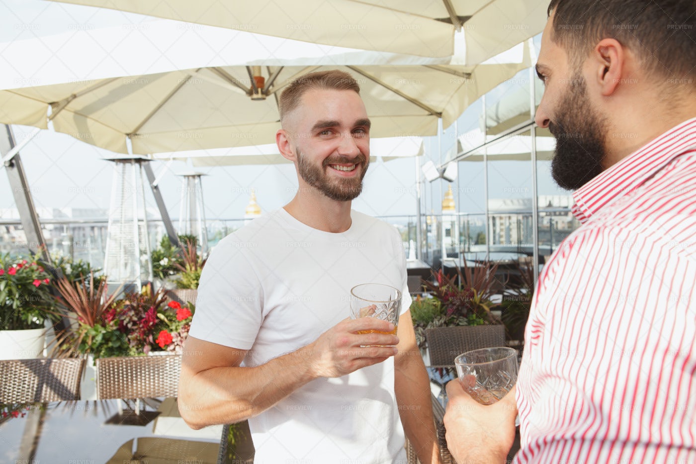 Friends Enjoying Drinks Together: Stock Photos