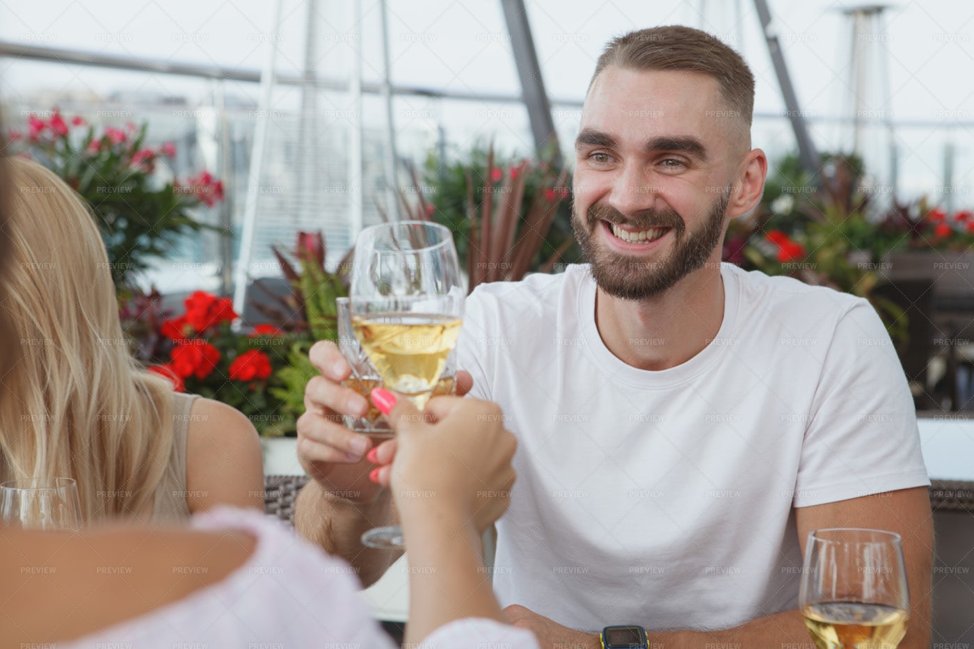 Rooftop Bar Date: Stock Photos