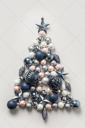 Christmas Tree Made Of Balls - Stock Photos | Motion Array