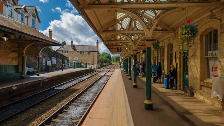 Old UK Victorian Train Station - Stock Video | Motion Array