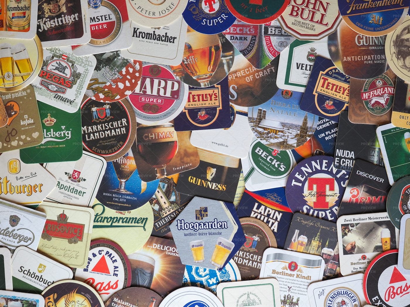 Beermats Background: Stock Photos