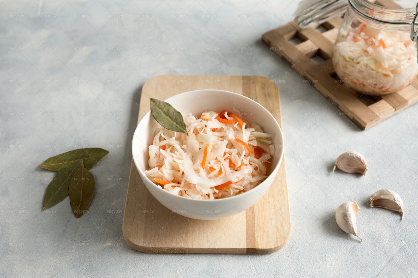 Homemade Sauerkraut: Stock Photos
