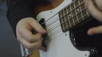 Bass Guitar Playing: Stock Video