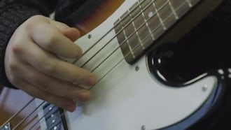 Bass Guitar Plucking: Stock Video