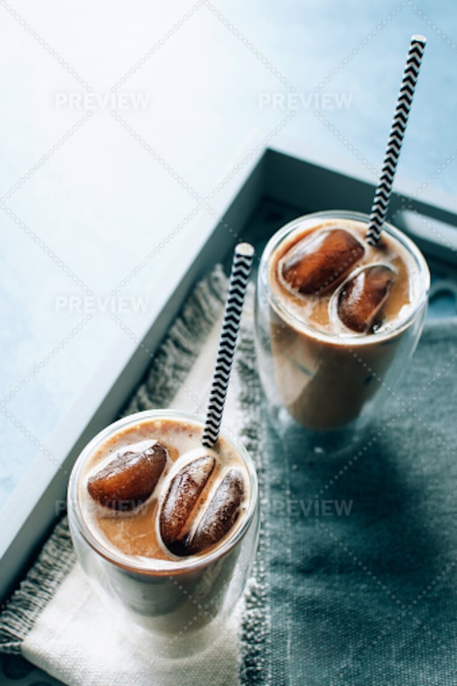 Iced Coffee in Cup Glass Vertical Shot in Studio Stock Photo - Image of  cold, cool: 150296002