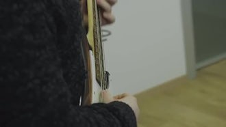 Playing The Bass Guitar : Stock Video