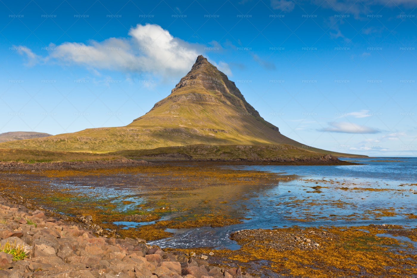 Kirkjufell Mountain In Iceland: Stock Photos