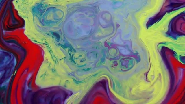 Colorful Liquid Paint Texture Design: Stock Video