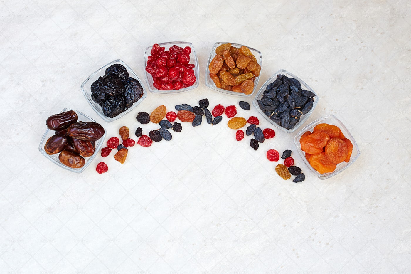 Prunes, Raisins, Dates: Stock Photos