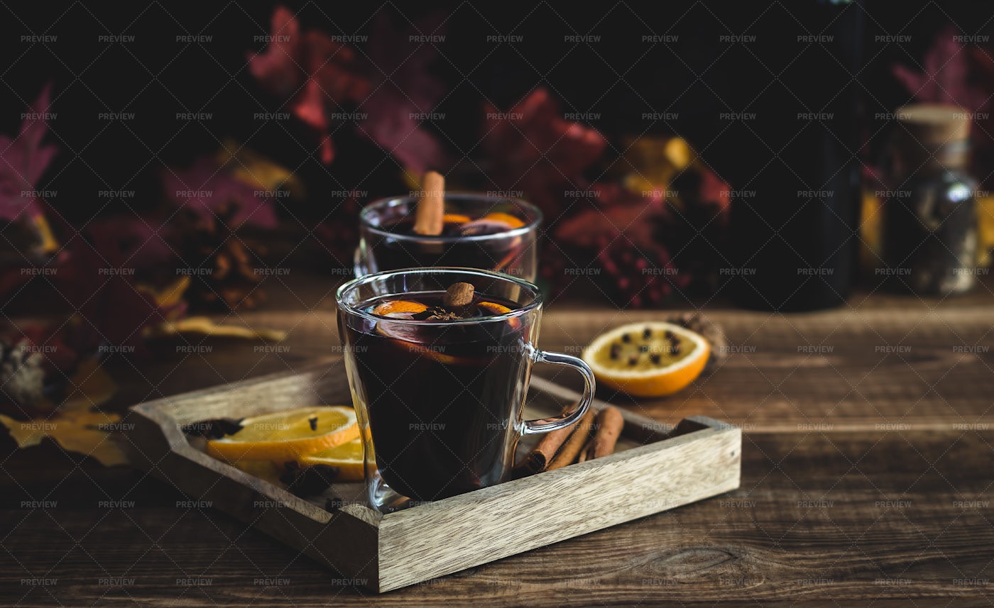 Autumn Mulled Wine: Stock Photos