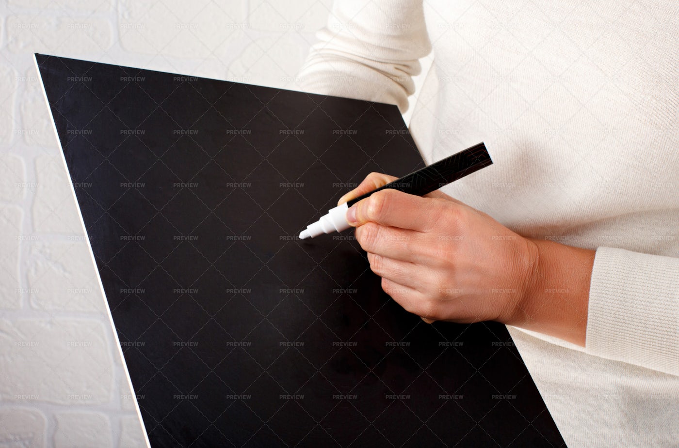 Writing On A Chalkboard: Stock Photos