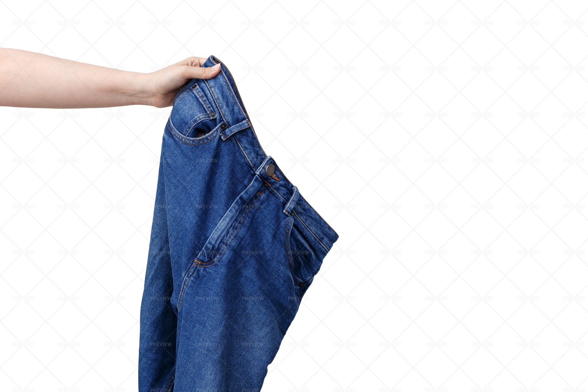 Hand Holding Denim Pants Stock Photos Motion Array