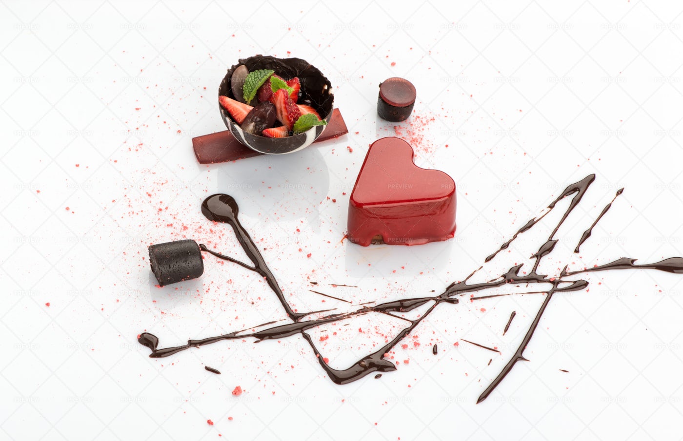 Sweets On A White Surface: Stock Photos