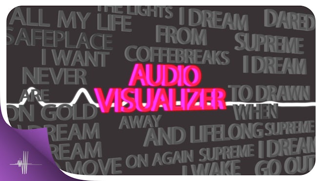 Music Visualizer Letters With Lyrics Freebies template preview