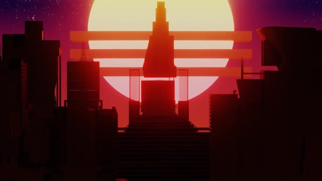 Retro City At Sunset Stock Motion Graphics Motion Array - bug fix sunset city roblox city sunset retro