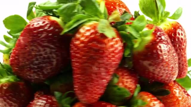 Stockpile Of Fresh Strawberries Rotating: Stock Video