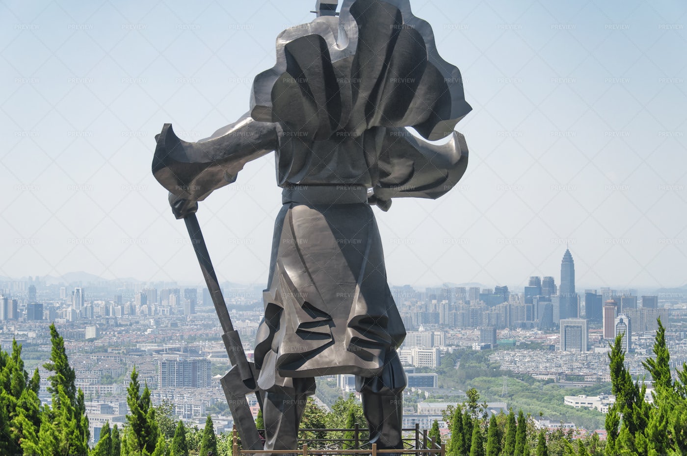 Big Statue Of Yu: Stock Photos