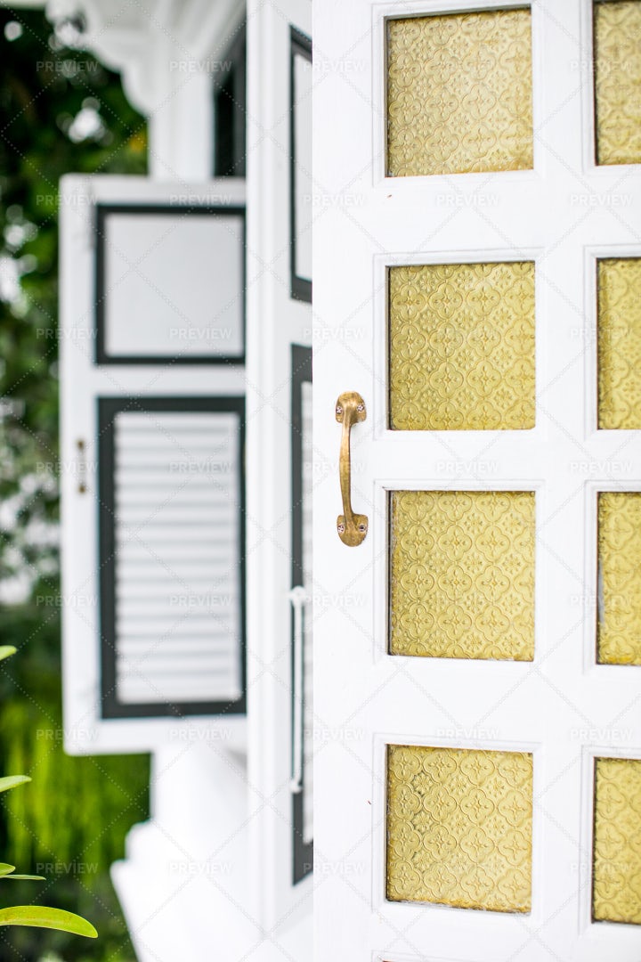 A White Door: Stock Photos