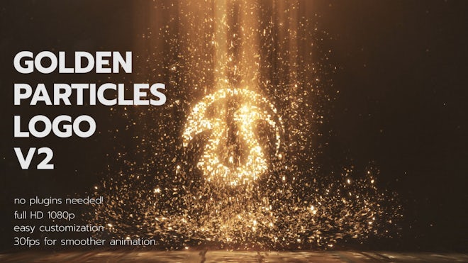 Golden Particles Logo V2 Freebies template preview