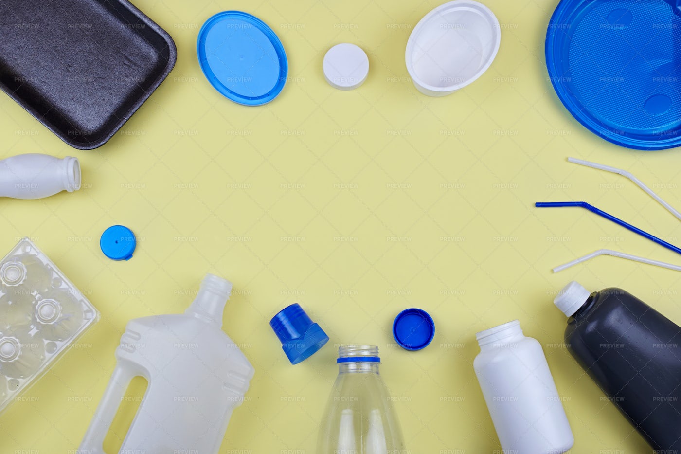 Plastic Waste For Recycling: Stock Photos