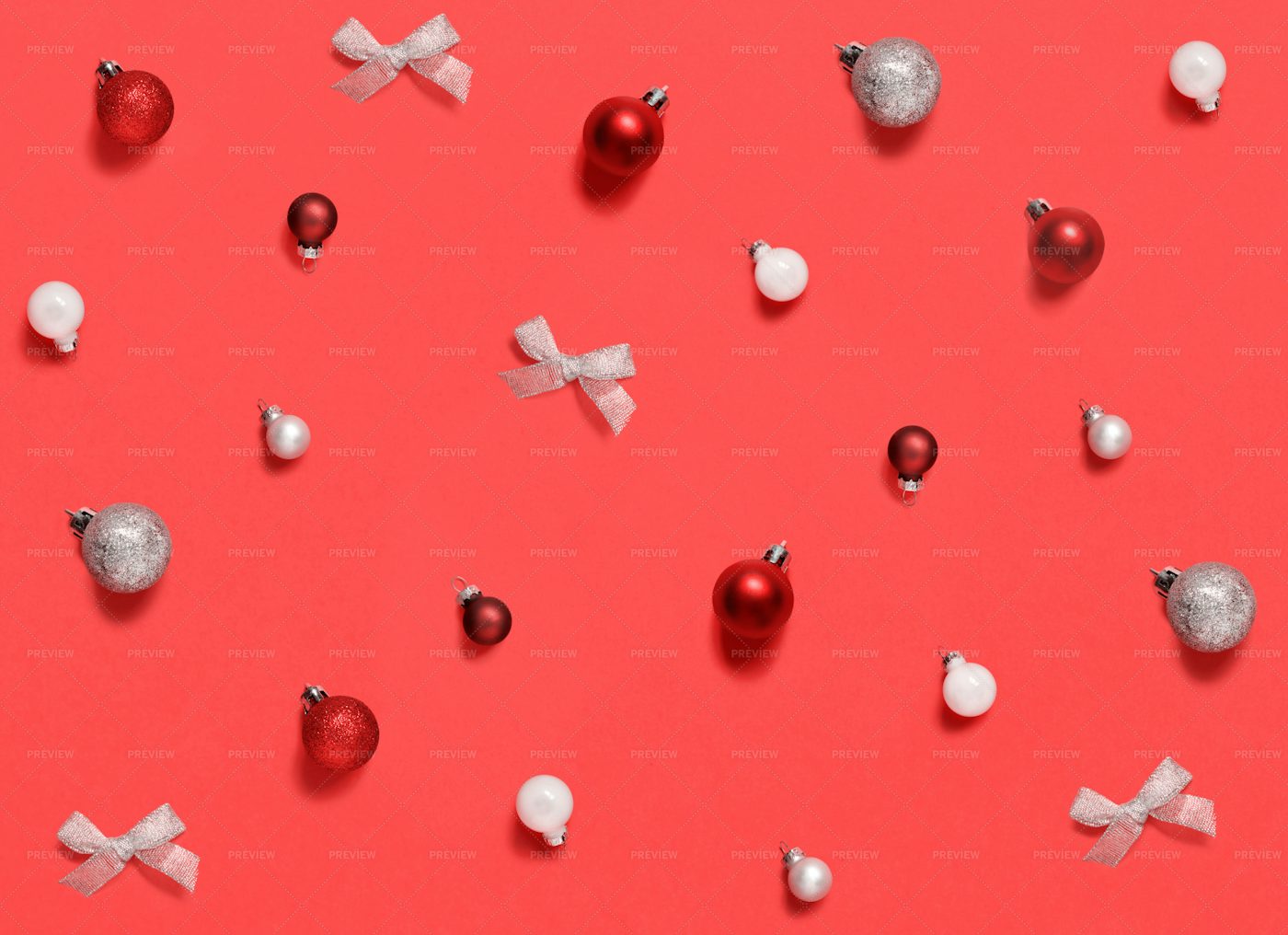 Red And White Christmas Decorations: Stock Photos
