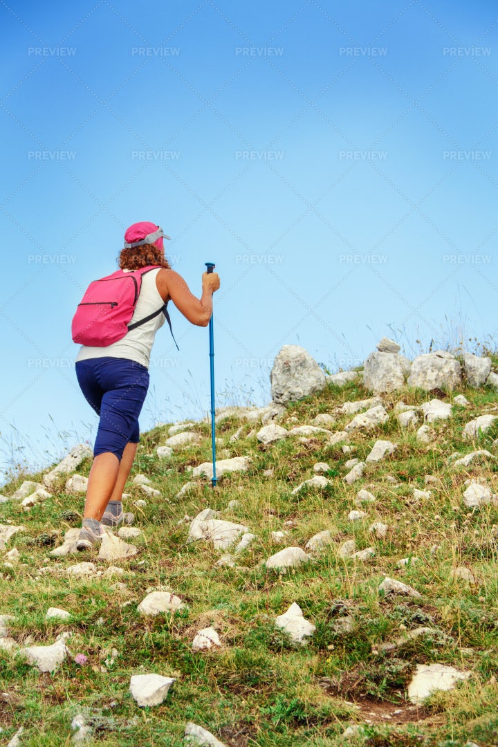 Woman Hiking: Stock Photos