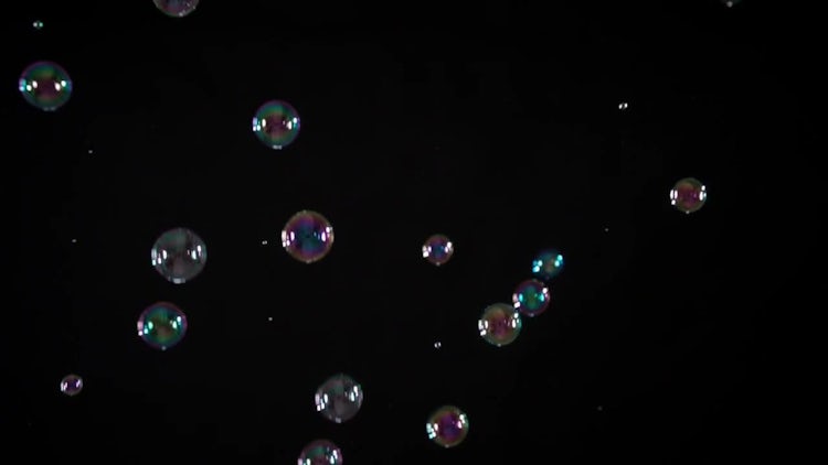 Soap Bubbles Dropping From Above: Stock Video
