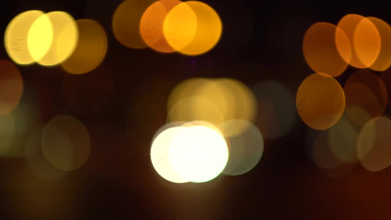 Blurred Car Lights At Night Stock Video Motion Array