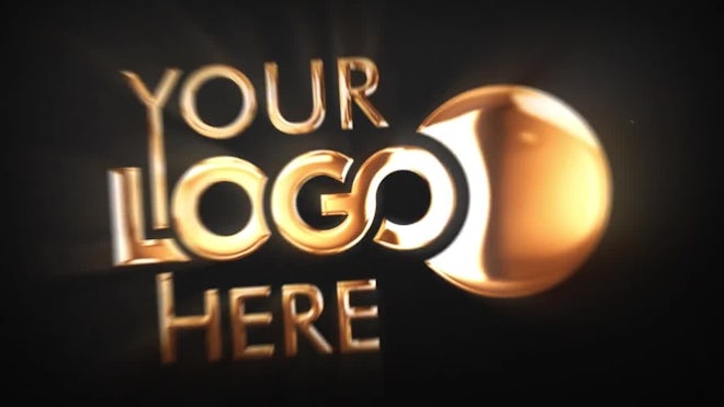 Gold Logo Reveal Freebies template preview