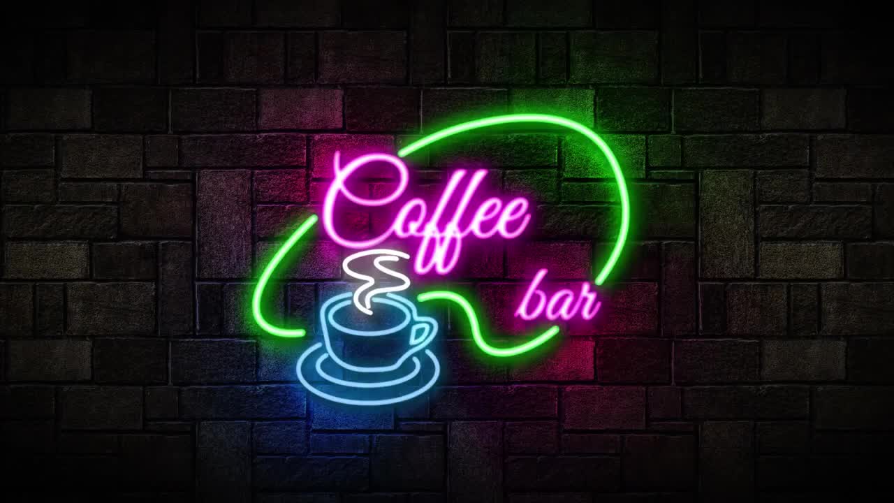 Neon Coffee Bar - After Effects Templates | Motion Array