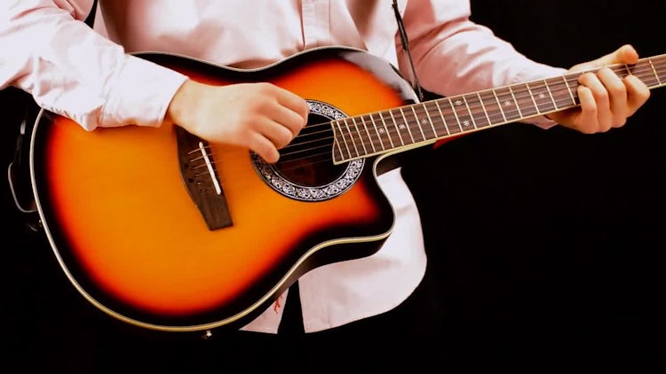 Man Playing The Guitar : Stock Video