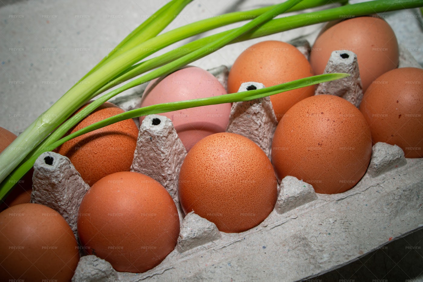 Carton Of Brown Eggs: Stock Photos