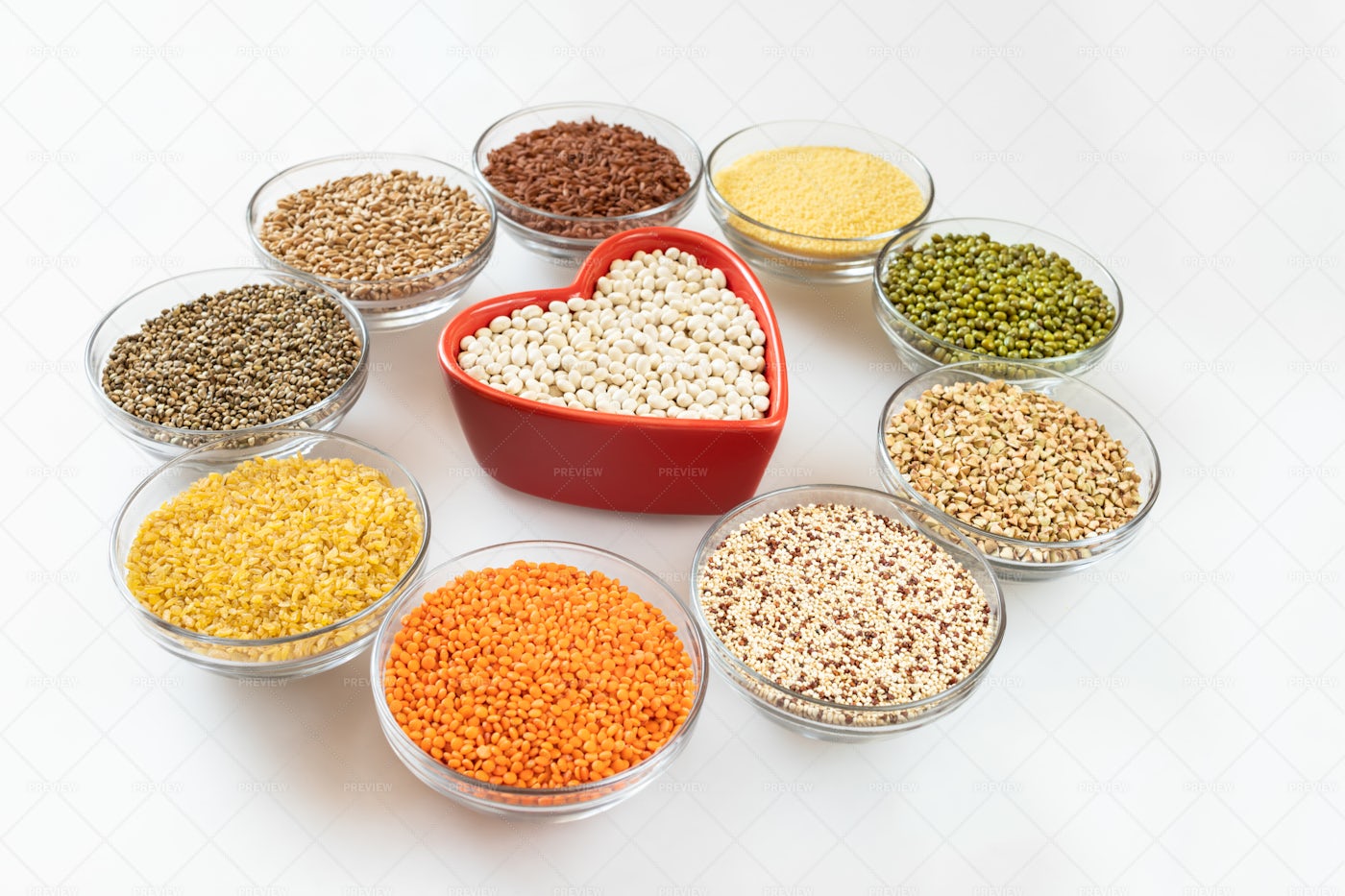 Beans, Grains And Seeds Composition: Stock Photos