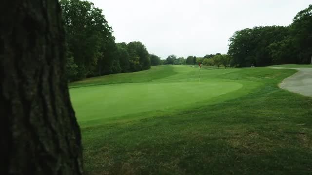 Slider Reveal Of Golf Course: Stock Video