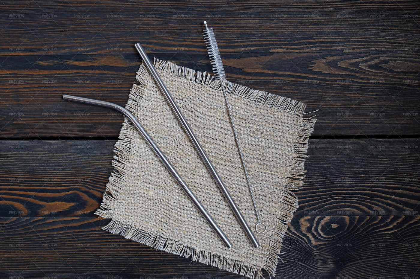 Eco-Friendly Stainless Steel Straws: Stock Photos