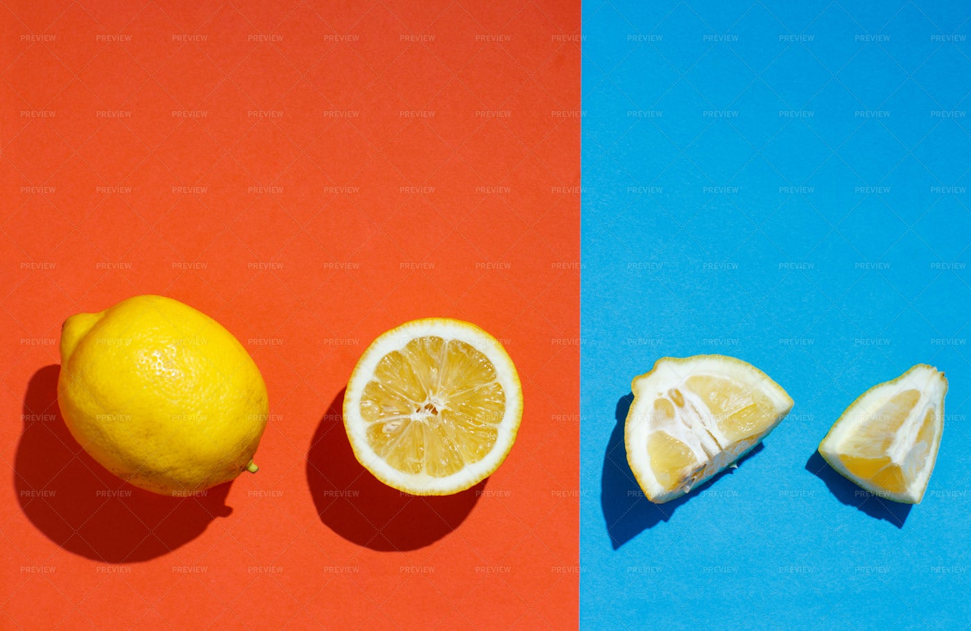 Sliced Lemons Background: Stock Photos