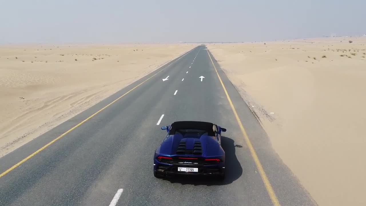 Sports Car On Desert Highway Stock Video Motion Array