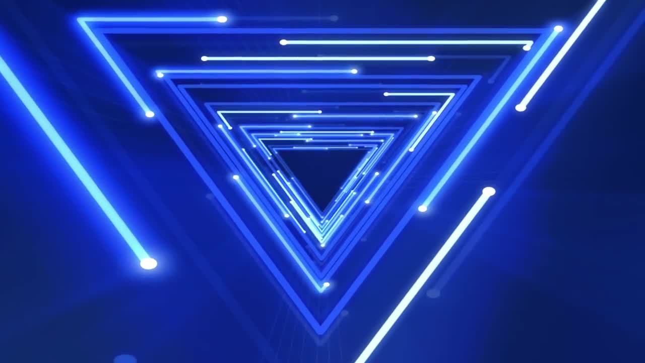 Triangle Neon Tunnel VJ Background - Stock Motion Graphics | Motion Array