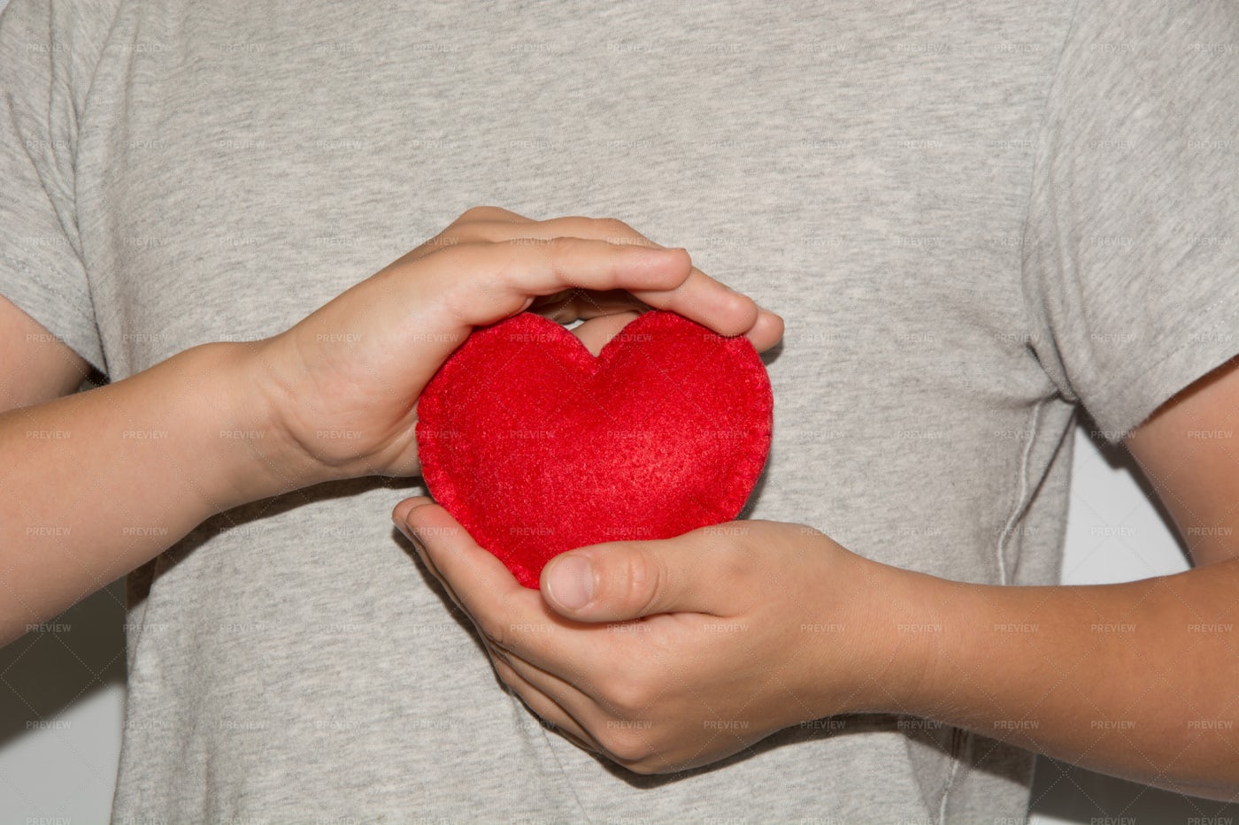 Men Holding A Red Heart: Stock Photos