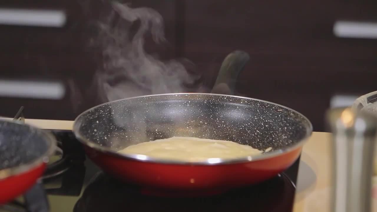 Chef Making A Pancake Stock Video Motion Array