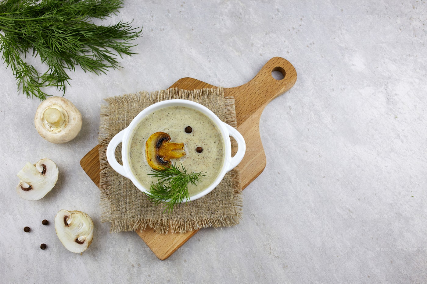 Mushroom Cream Soup: Stock Photos
