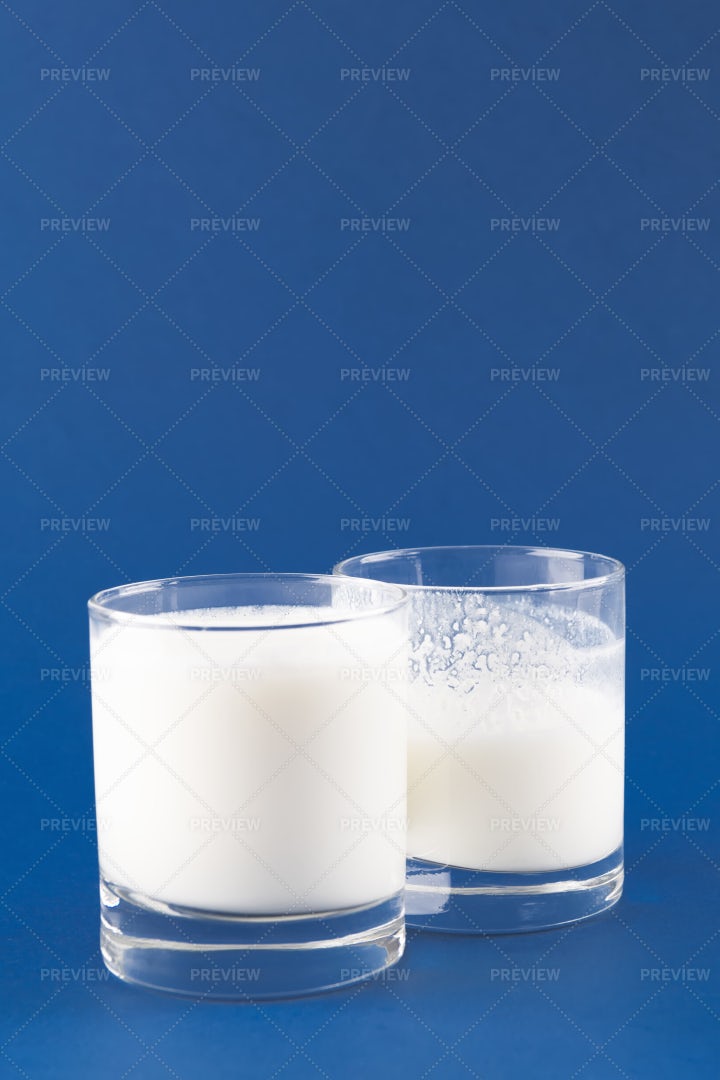 Two Glasses Of Kefir: Stock Photos
