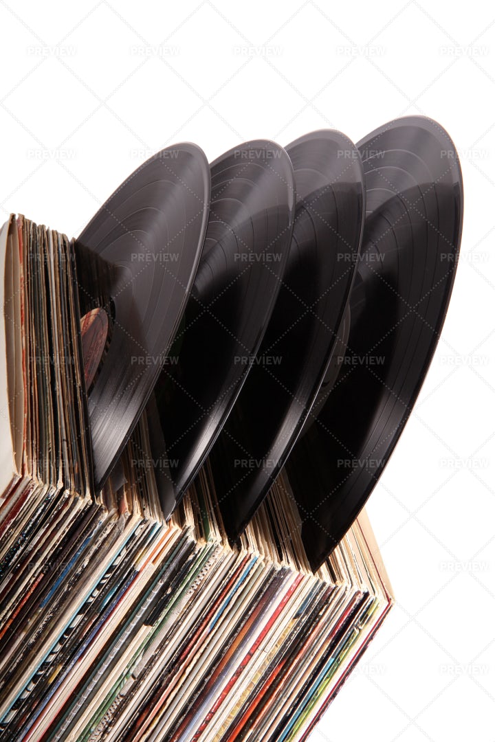 A Vinyl Collection: Stock Photos